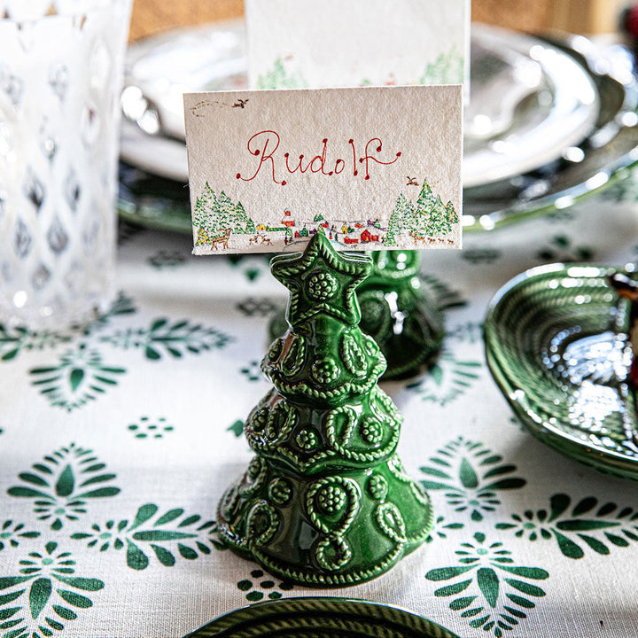 Berry &amp; Thread Tree Place Card Holder Set/4 - Basil