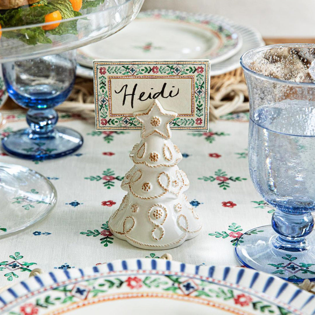 Berry &amp; Thread Tree Place Card Holder Set/4 - Whitewash