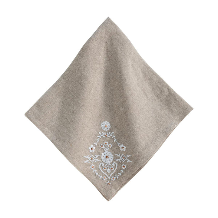 Heidi Embroidered Napkin - Natural