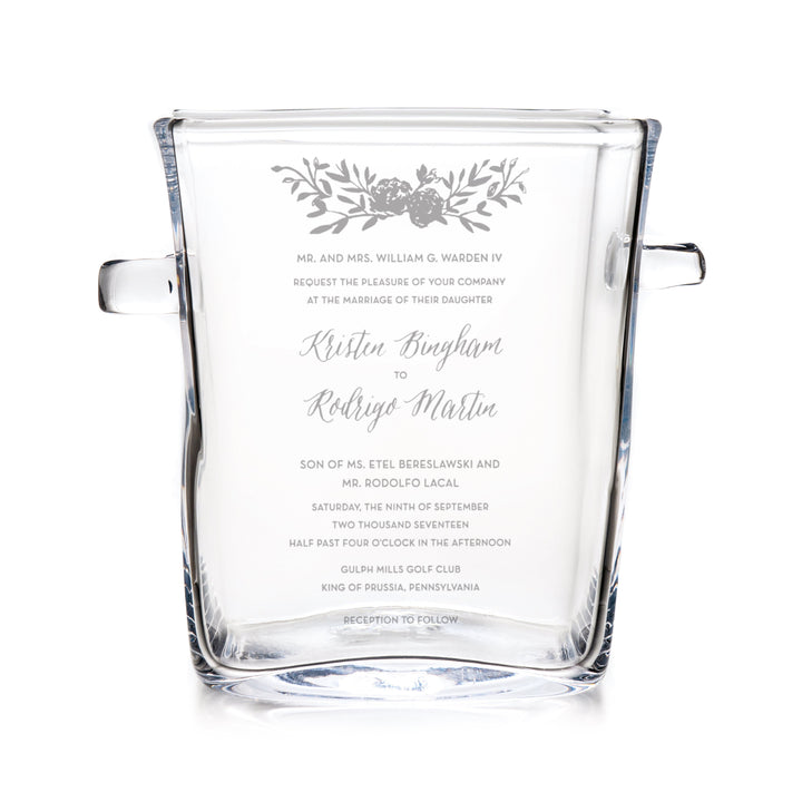 Woodbury Chiller with Engraved Wedding Invitation