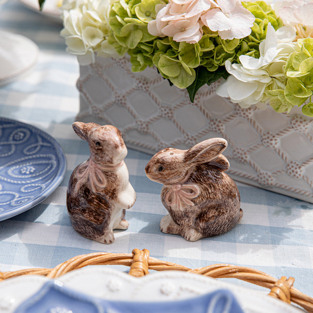 Clever Creatures Bunny Salt and Pepper Set/2pc - Napoleon &amp; Josephine - Multi