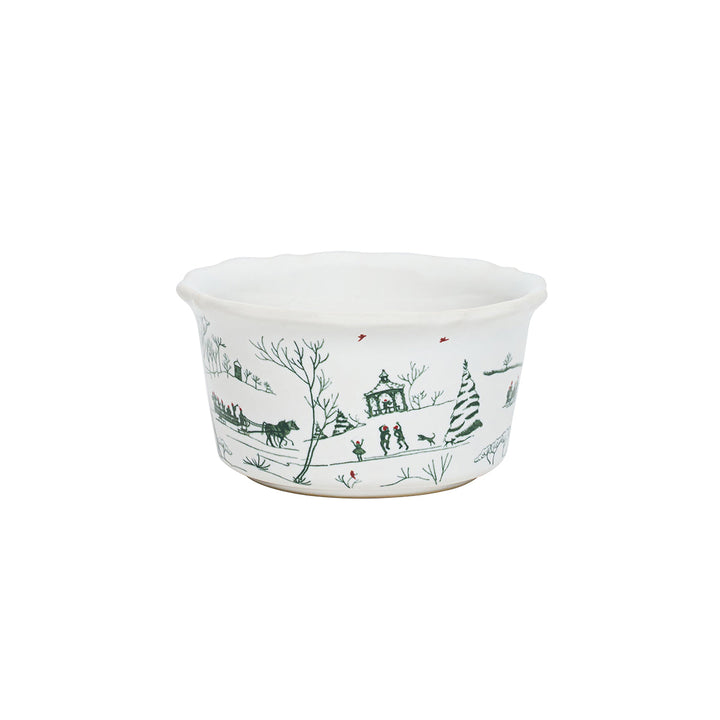 Country Estate Winter Frolic Ramekin - Evergreen