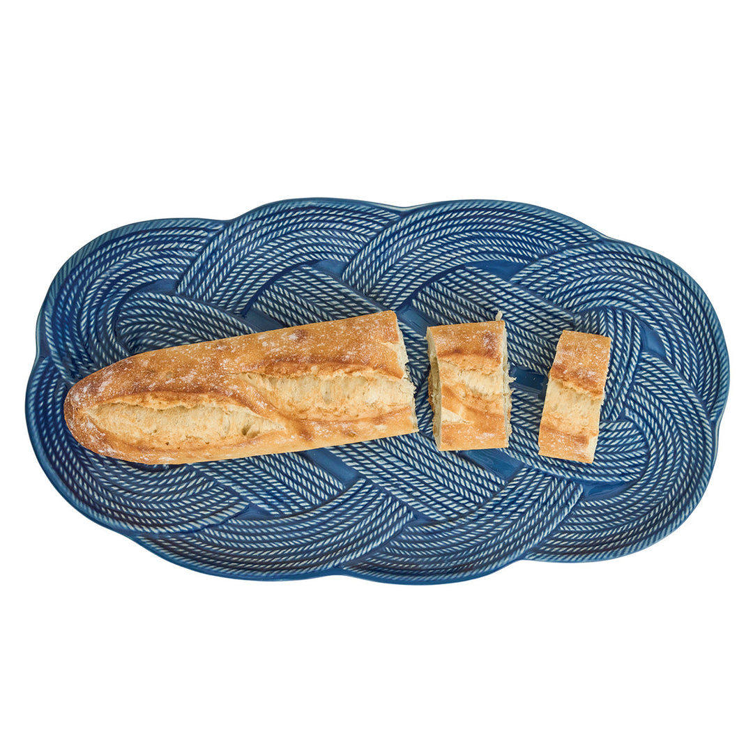 Le Panier Mystic Knot 15" Hostess Tray - Denim