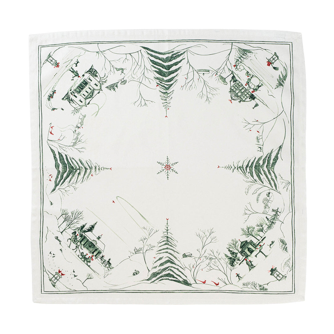 Country Estate Winter Frolic Napkin Set/4 - Evergreen