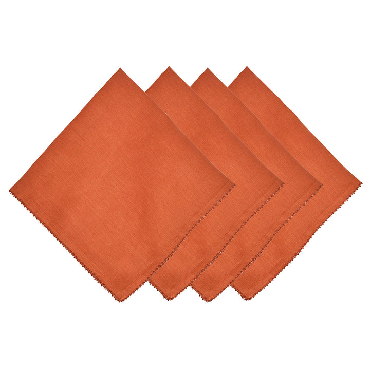 Berry Scallop Napkin Set/4 - Pumpkin