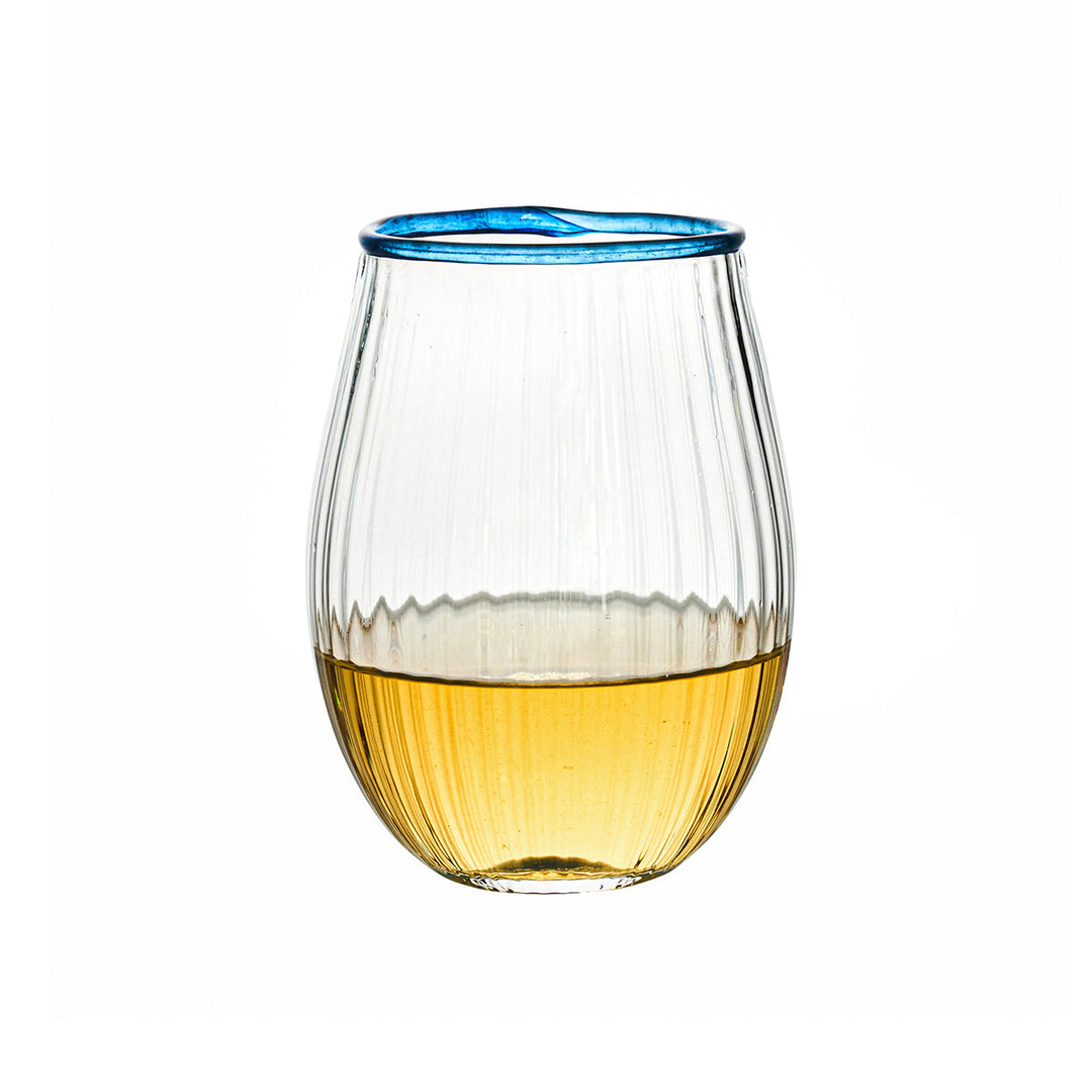 Nell Stemless Wine Glass - Chambray