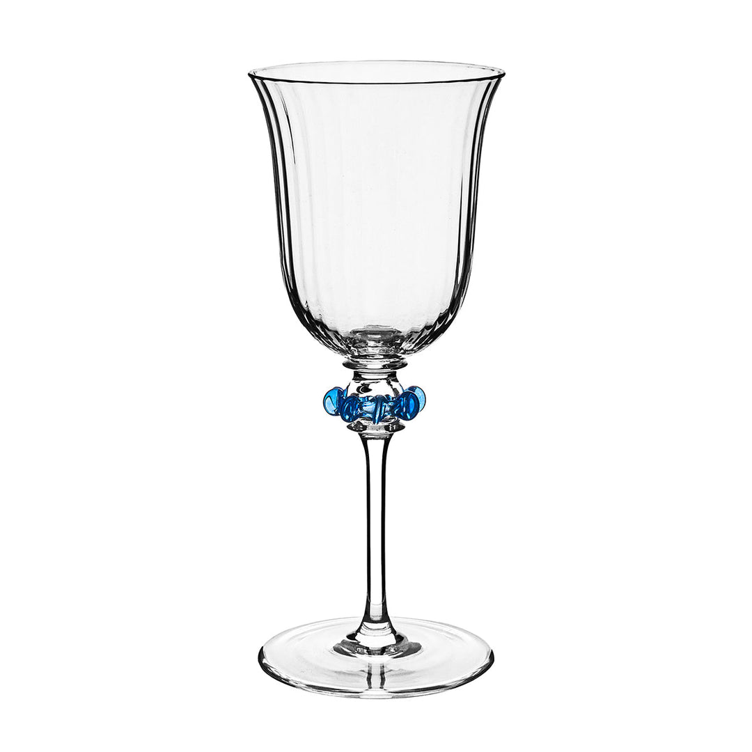Nell Ruffle Wine Glass - Chambray
