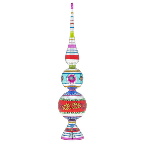 Christmas Confetti 13" Finial Stand With Reflectors