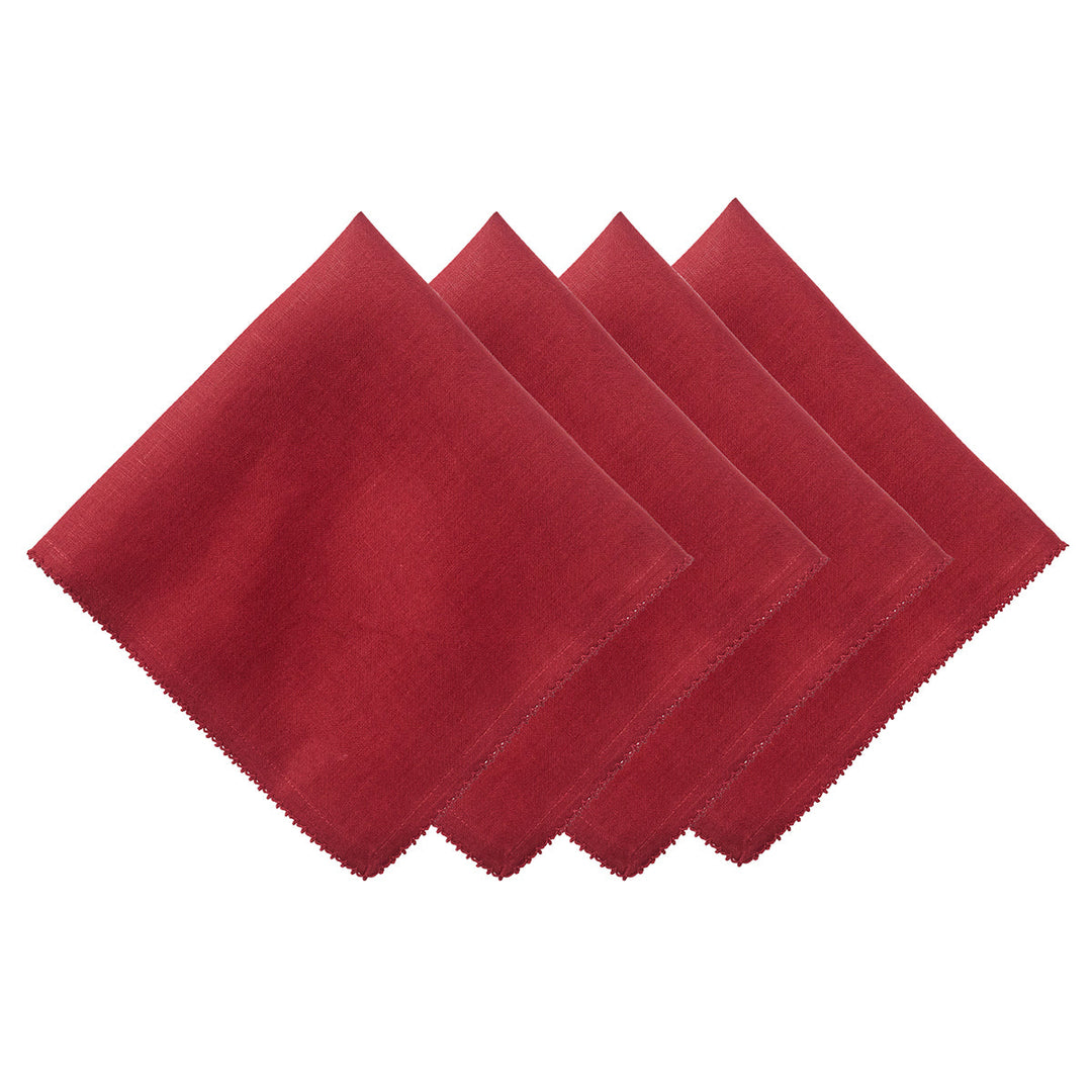 Berry Scallop Napkin Set/4 - Ruby