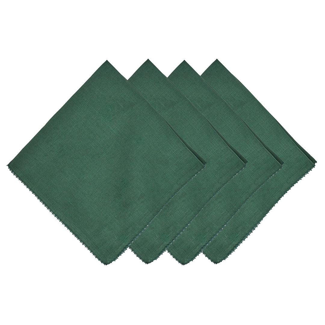 Berry Scallop Napkin Set/4 - Evergreen
