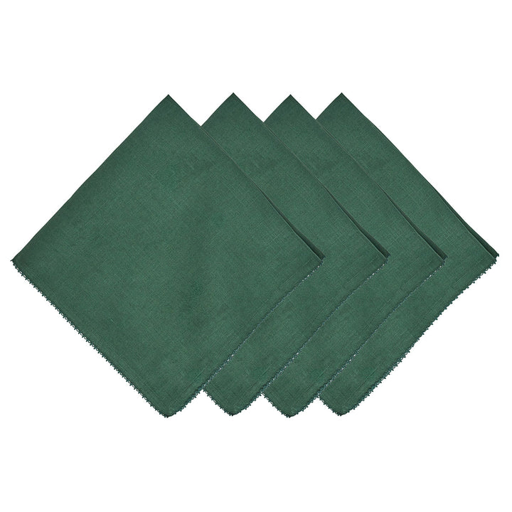 Berry Scallop Napkin Set/4 - Evergreen