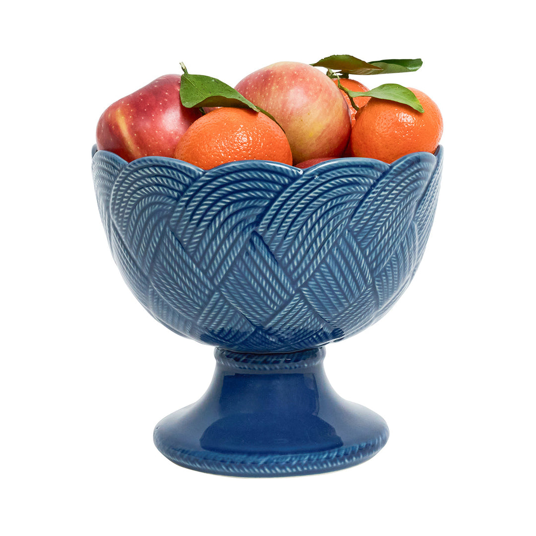 Le Panier Mystic Knot Footed Bowl - Denim