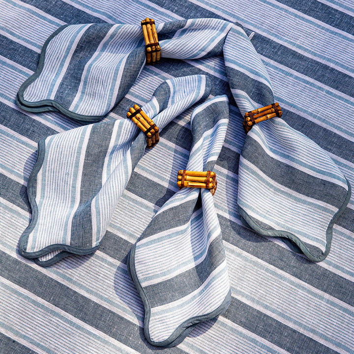 Cabana Stripe Napkin Set/4 - Ocean