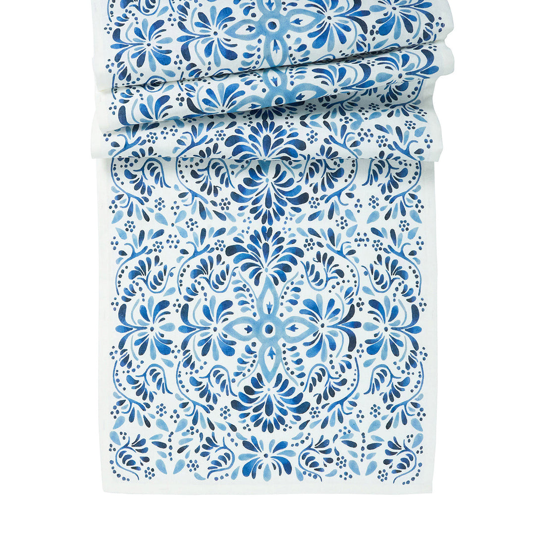 Iberian 18" x 90" Table Runner - Indigo