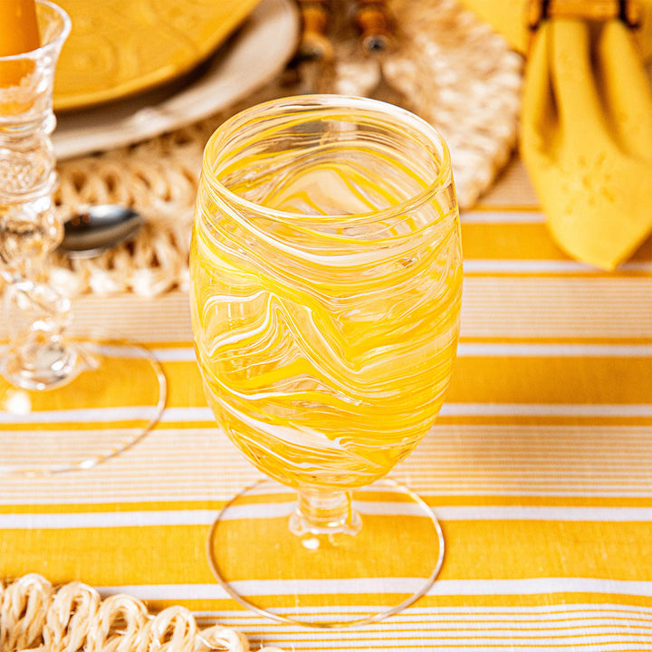Puro Marbled Goblet - Yellow