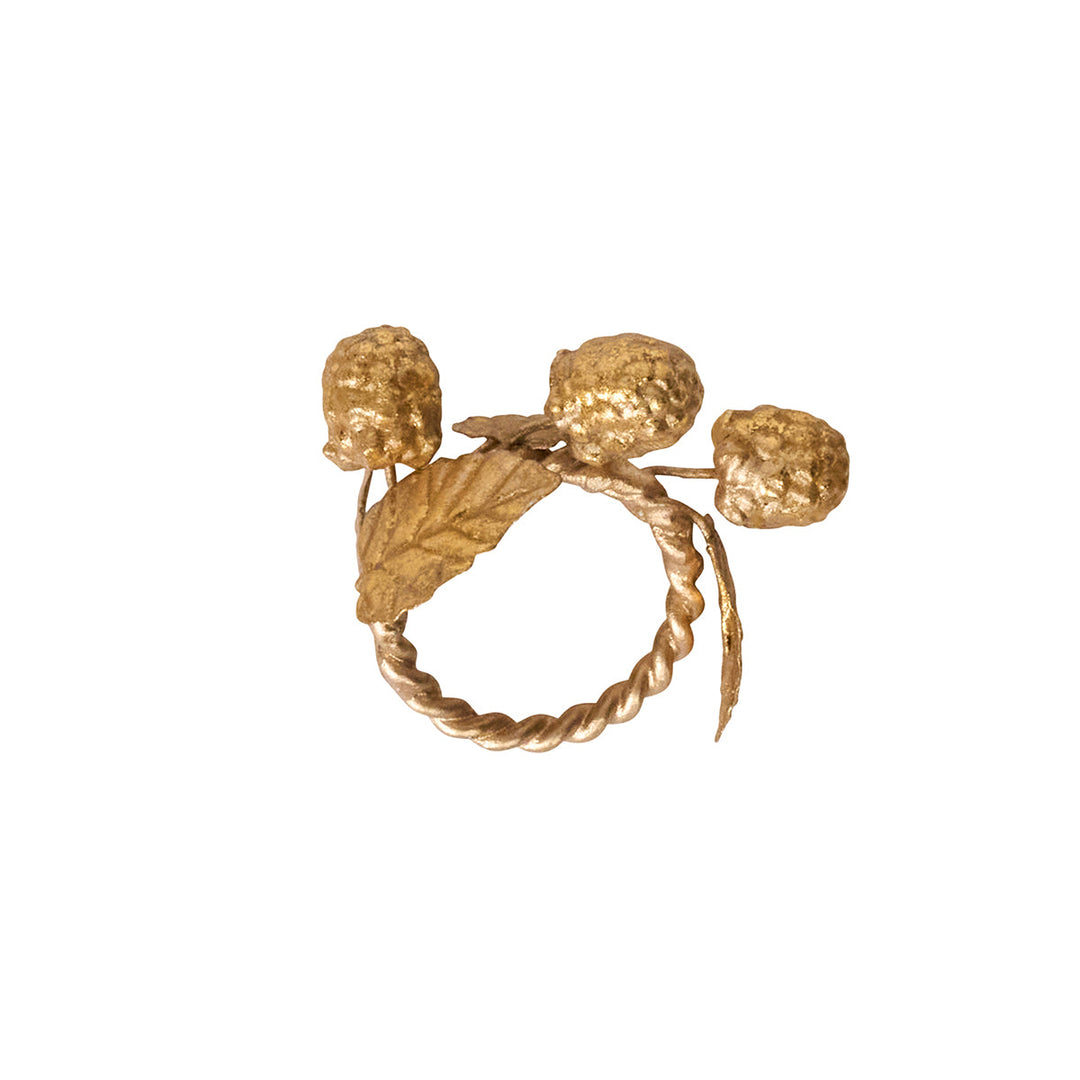 Forest Walk Leaf Napkin Ring Assorted Set/4 - Gold