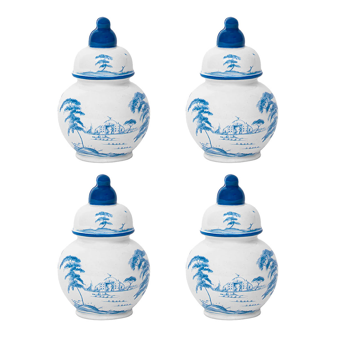 Country Estate Place Card Holder Set/4 - Delft Blue