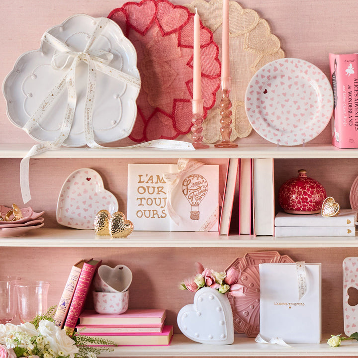 Berry &amp; Thread 15" Heart Platter - Whitewash