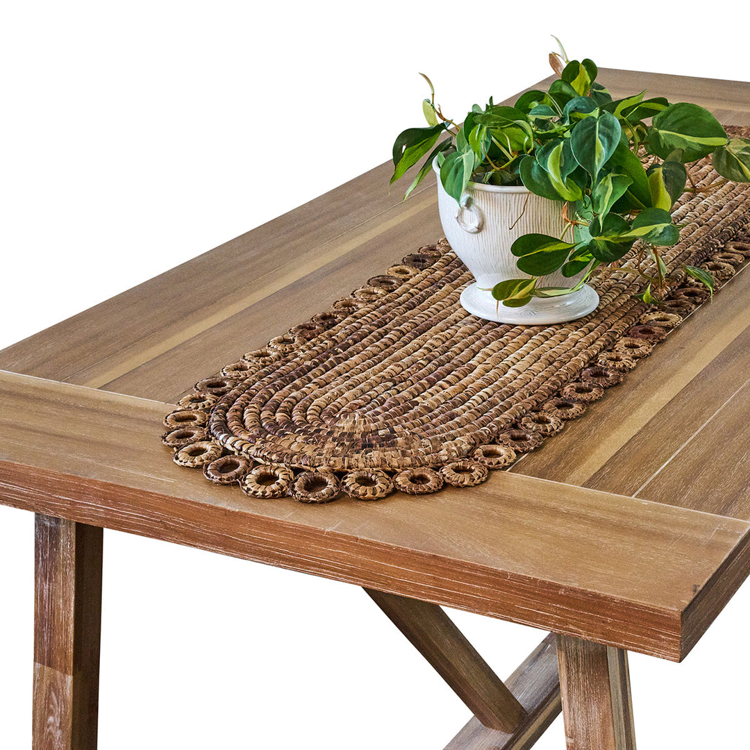 Rustic Ring 16" x 60" Table Runner - Natural