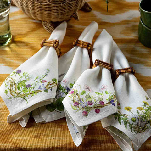 Meadow Walk Linen Napkin Set/4 - Multi