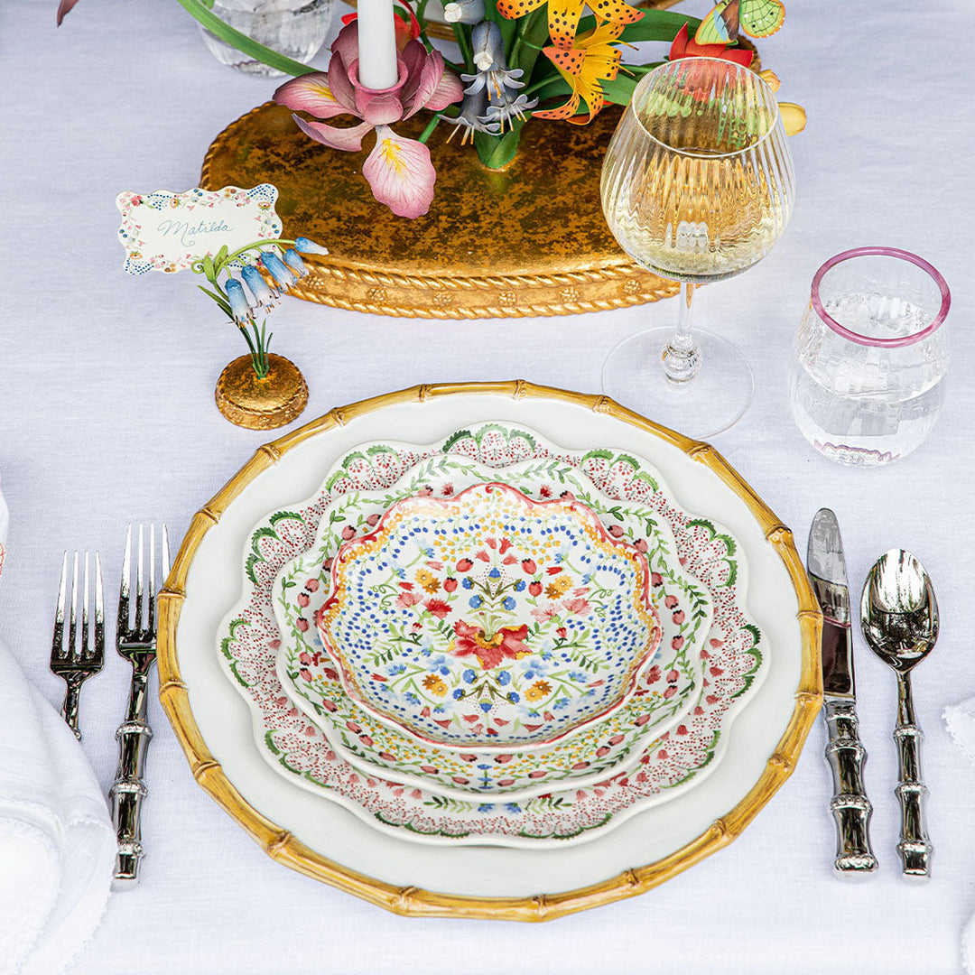 Meadow Walk Bluebell Place Card Holder - Chambray