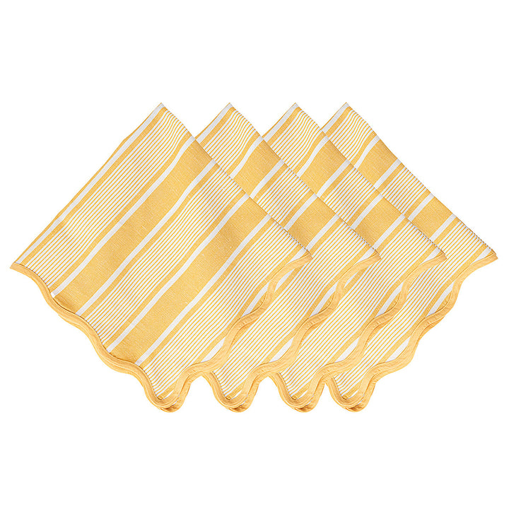 Cabana Stripe Napkin Set/4 - Sunshine