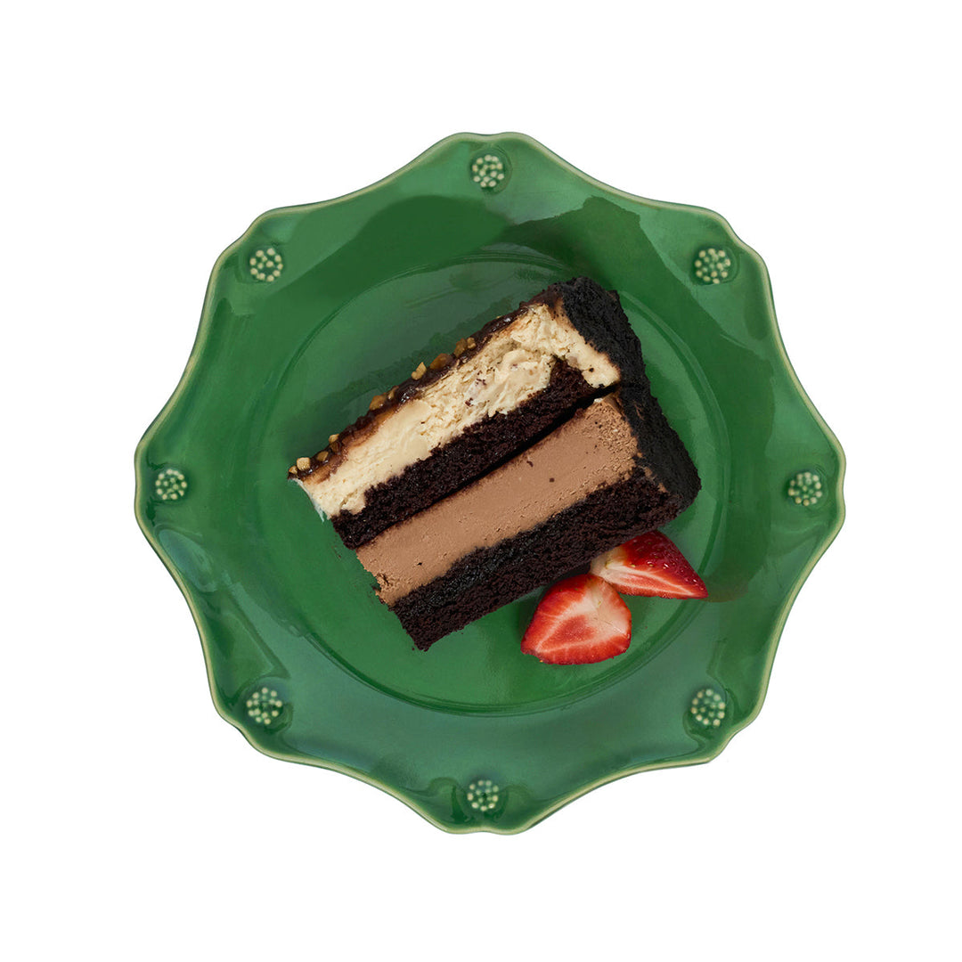 Berry &amp; Thread Scalloped Dessert/Salad Plate - Basil
