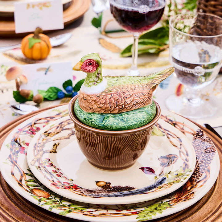 Forest Walk Pheasant Bowl with Lid - Multi