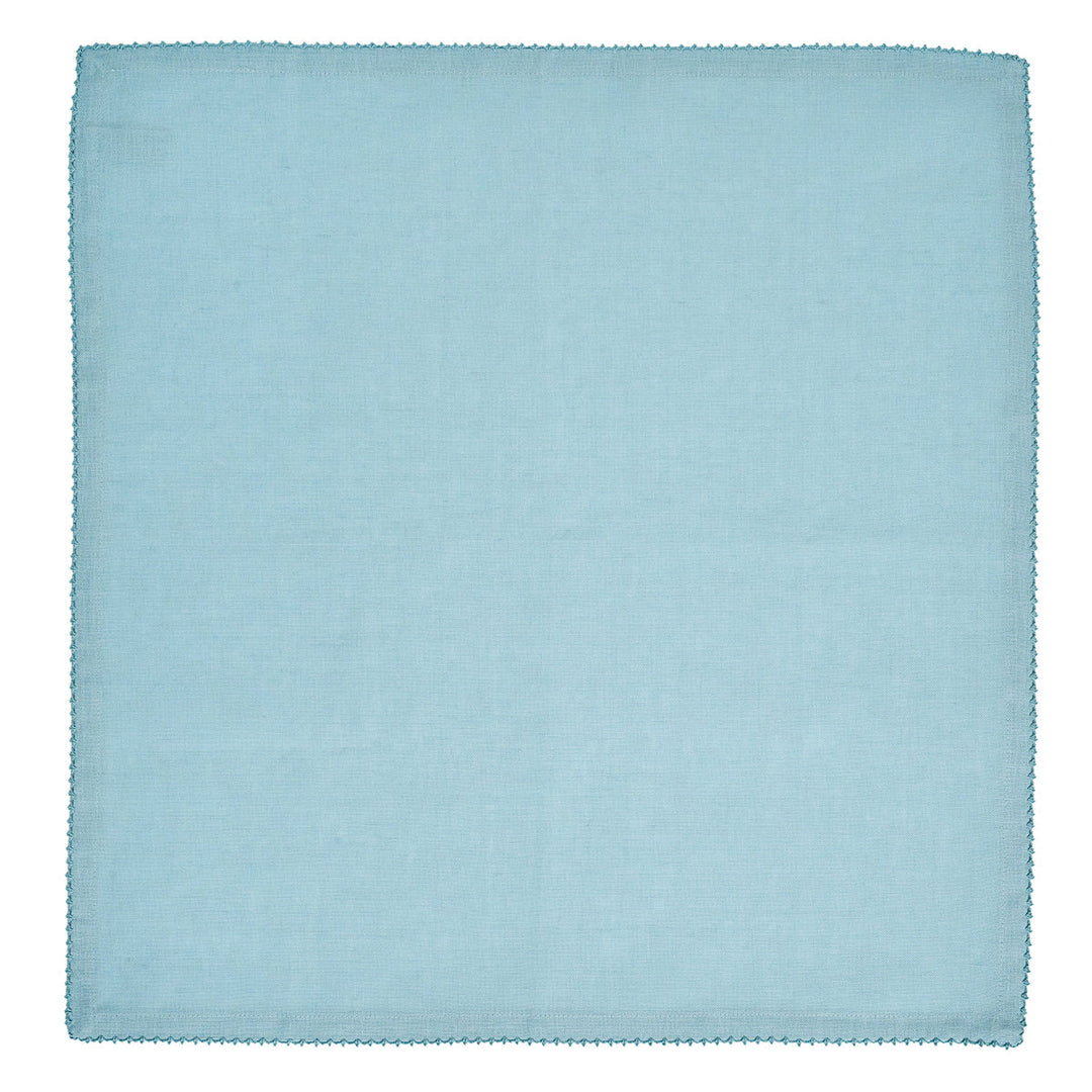 Berry Scallop Napkin Set/4 - Light Blue