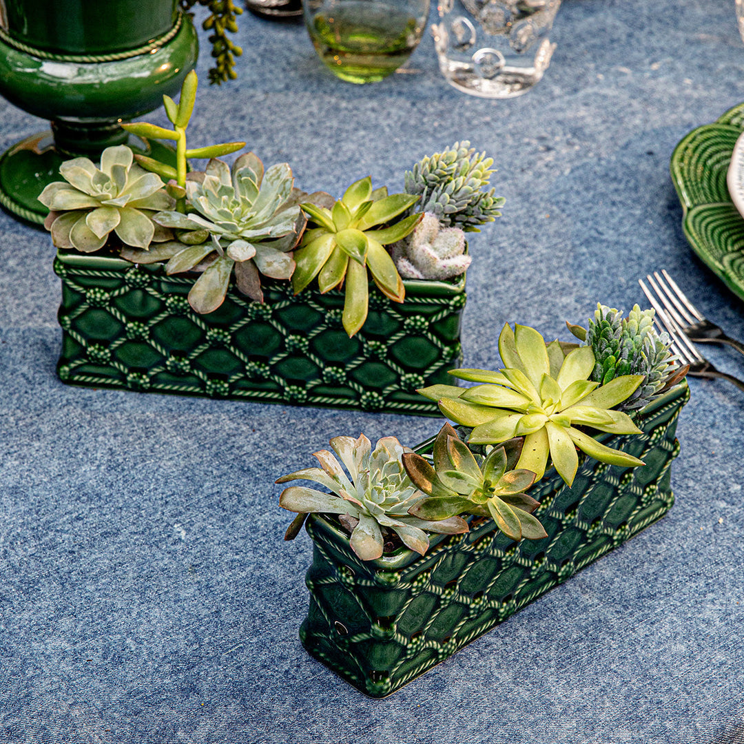 Berry &amp; Thread Petite Parterre Garden 8" Planter Set/2 - Basil