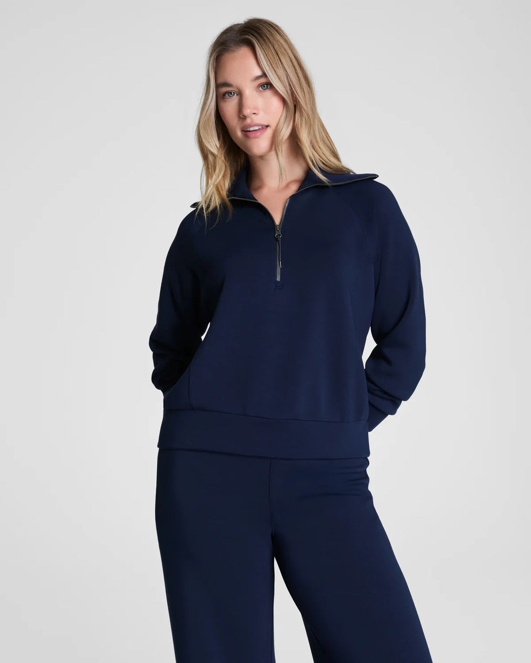 Spanx® Airessentials Half Zip (Timeless Navy)