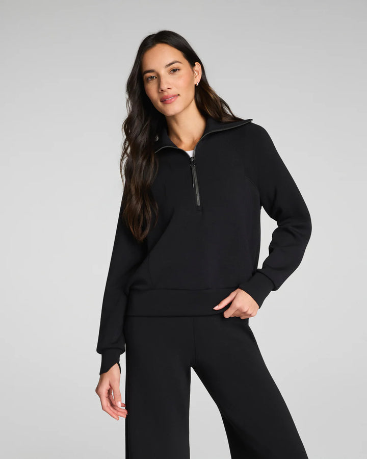 Spanx® Airessentials Half Zip (Very Black)