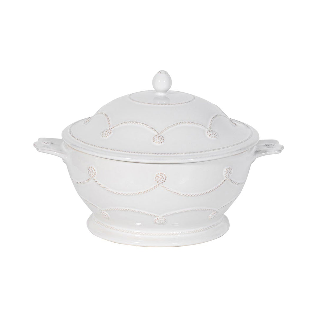 Berry &amp; Thread Casserole with Lid - Whitewash