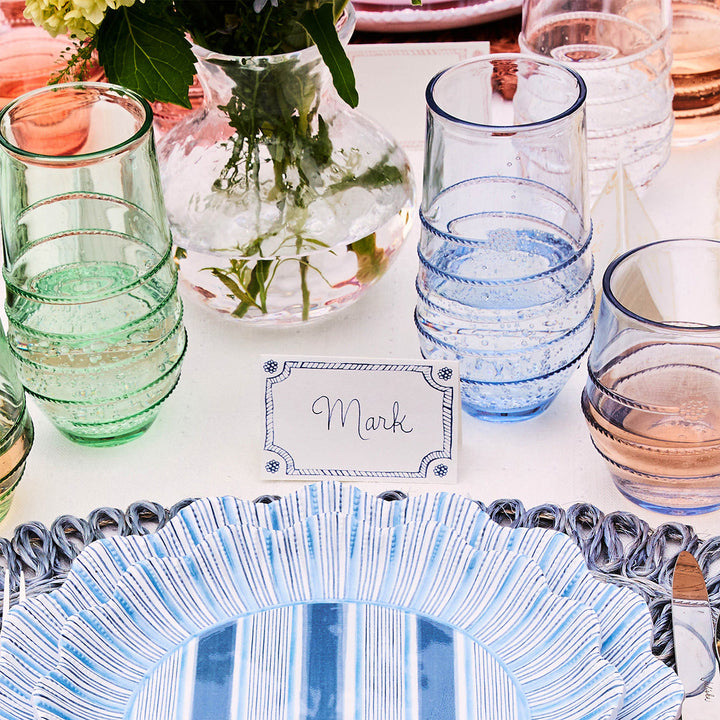 Berry &amp; Thread Place Card Set/12 - Chambray