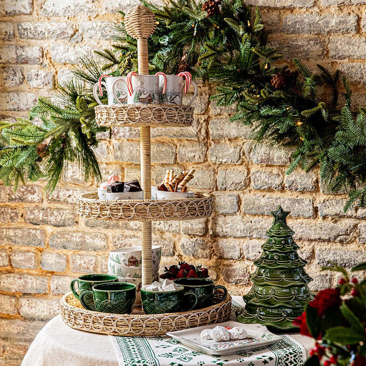 Provence Rattan 3-Tier Shelving Unit - Whitewash