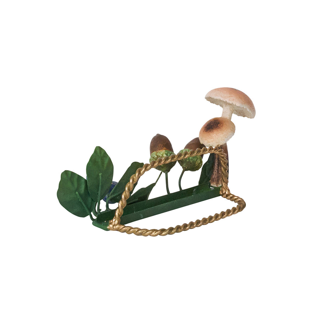 Forest Walk Mushroom & Acorn Place Card Holder Set/4 - Multi