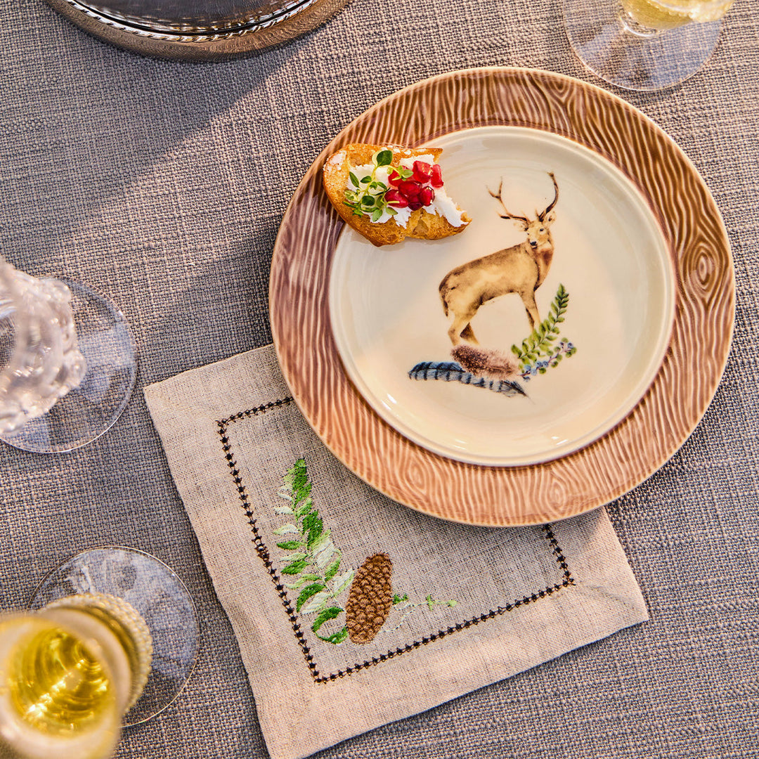 Forest Walk Cocktail Napkin Assorted Set/4 - Multi