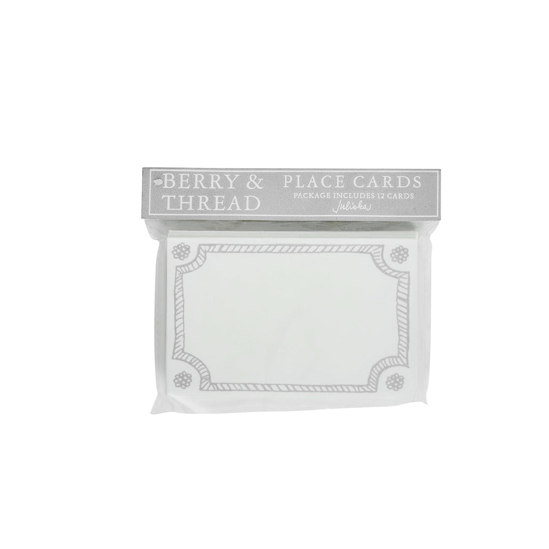 Berry &amp; Thread Place Card Set/12 - Silver