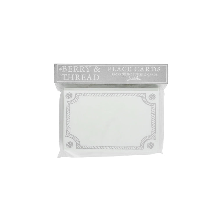 Berry &amp; Thread Place Card Set/12 - Silver