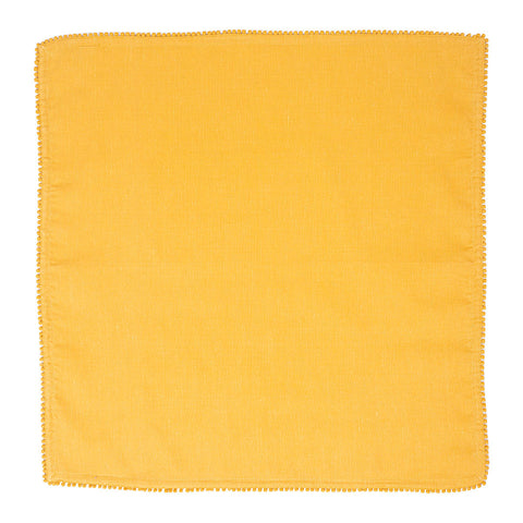 Berry Trim Napkin - Saffron