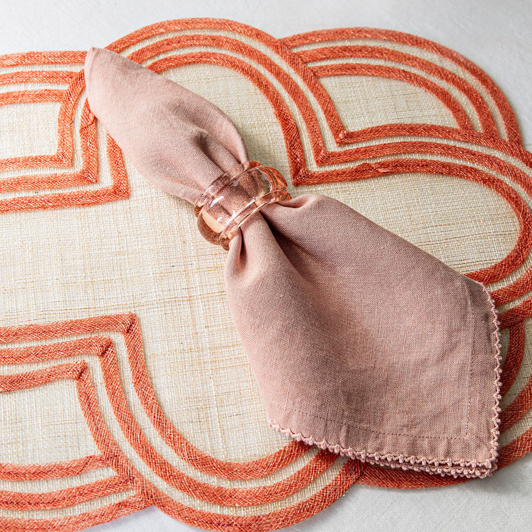 Berry Scallop Napkin Set/4 - Pink
