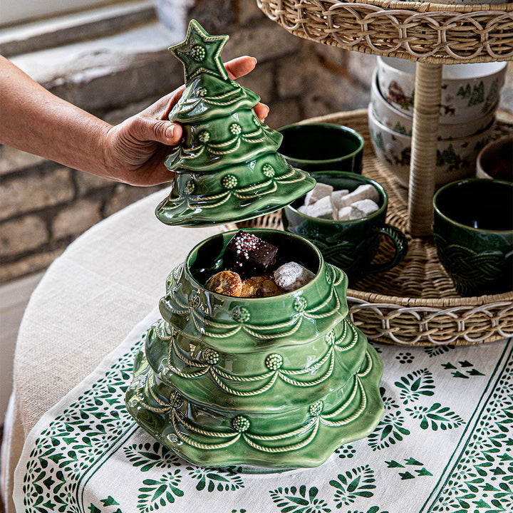 Berry &amp; Thread Christmas Tree Cookie Jar - Basil