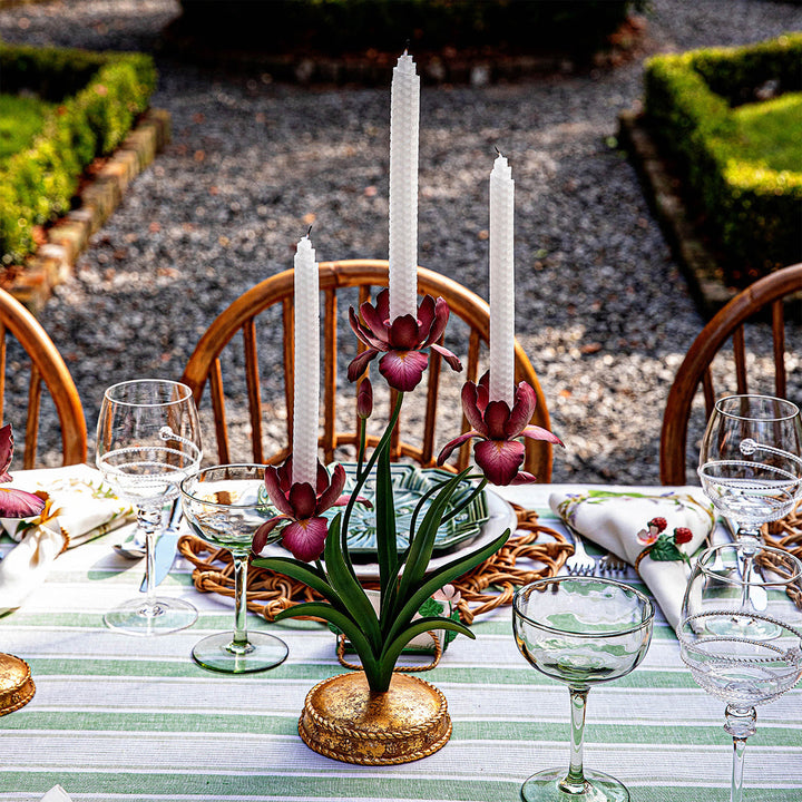 Meadow Walk Iris 14" Centerpiece Candelabra - Pink