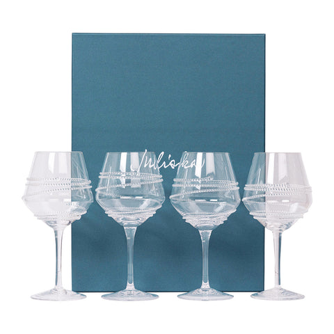 Chloe Red Wine Glass Set/4