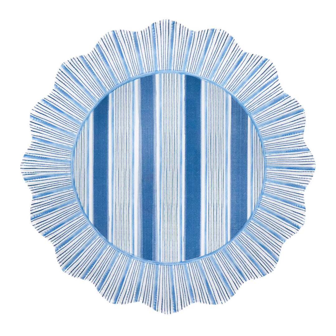 Cabana Stripe Melamine Dinner Plate Assorted Set/4 - Multi