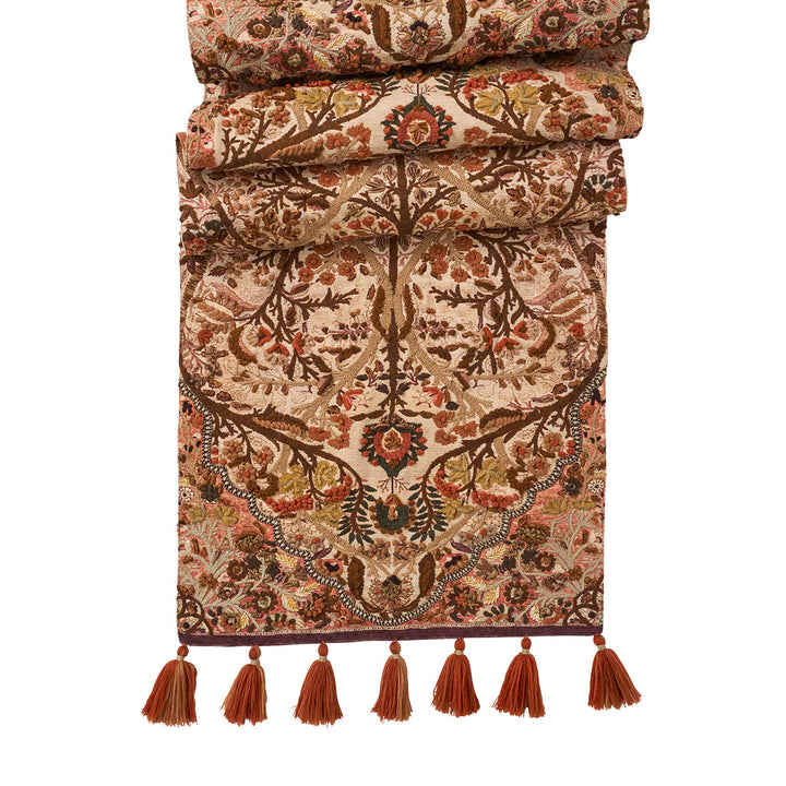 Willa Embroidered 18" x 90"  Table Runner - Amber
