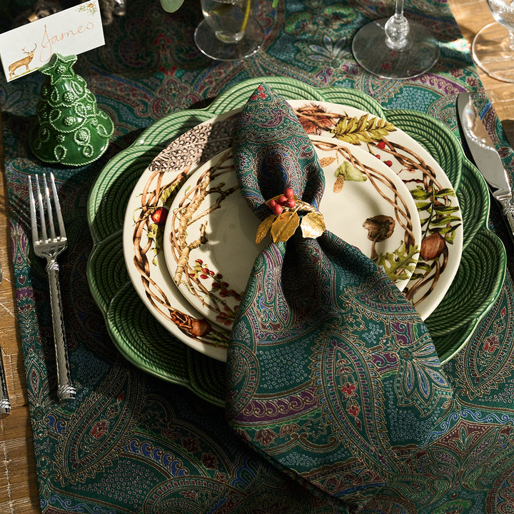 Paisley 18" x 90" Table Runner - Evergreen