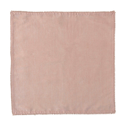 Berry Trim Napkin Set/4 - Blush