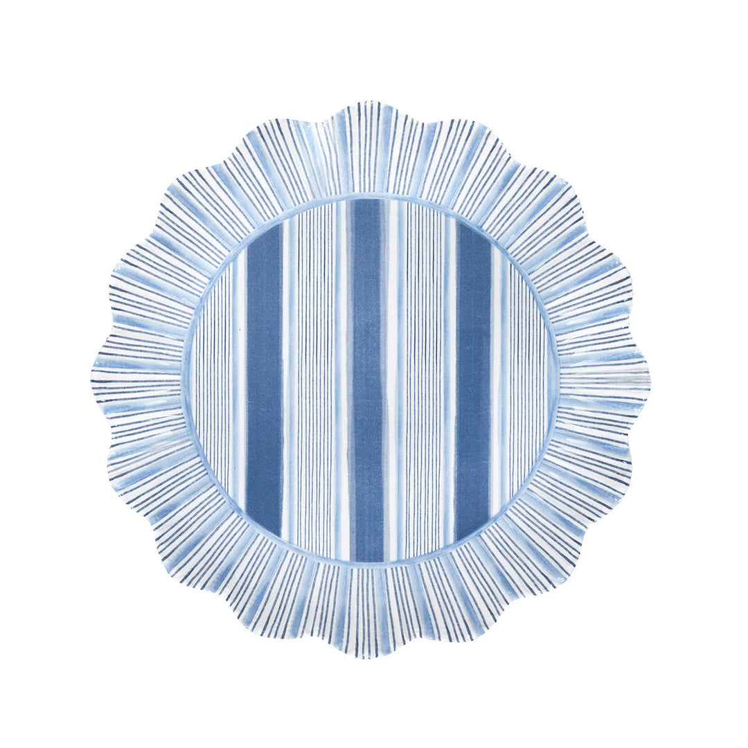 Cabana Stripe Melamine Dessert/Salad Plate Assorted Set/4 - Multi