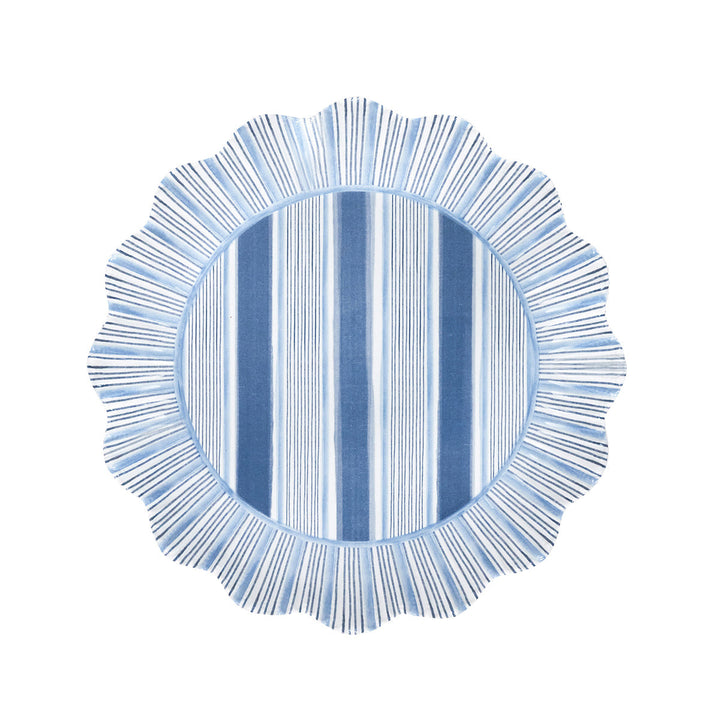 Cabana Stripe Melamine Dessert/Salad Plate Assorted Set/4 - Multi